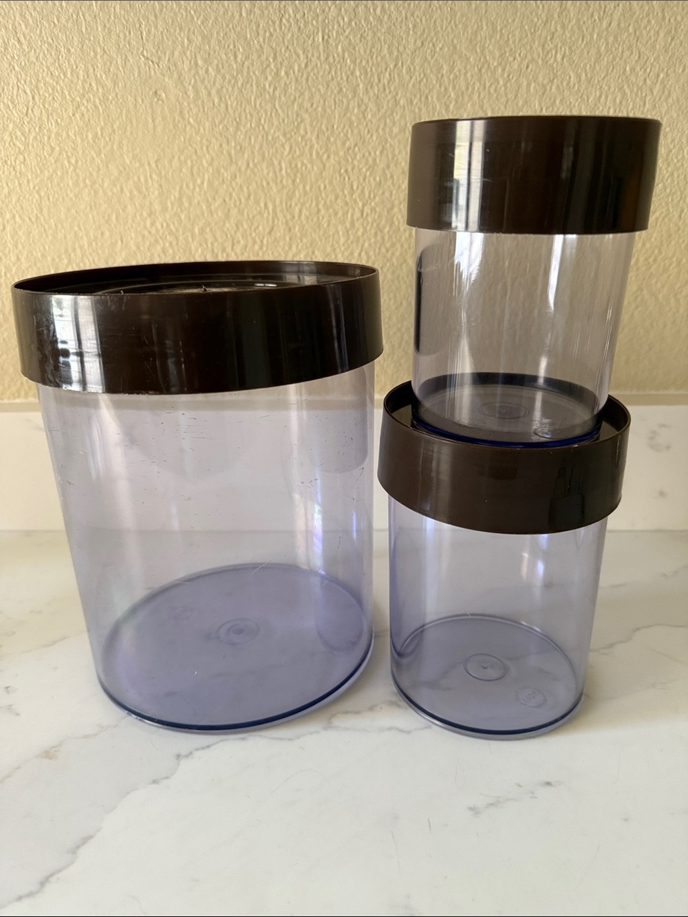 Vintage 70’s Erik Kold Plast Containers Set of 3 Made in Denmark
